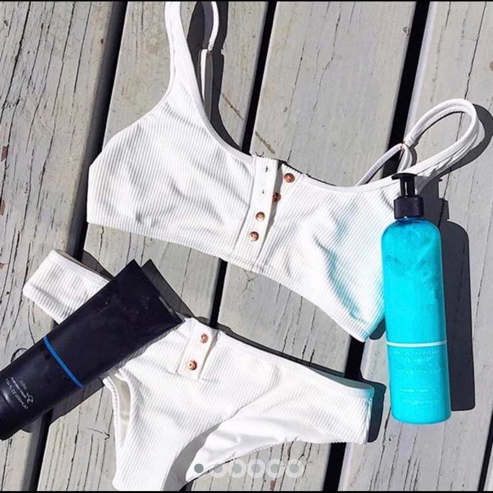 Button top beach bikini